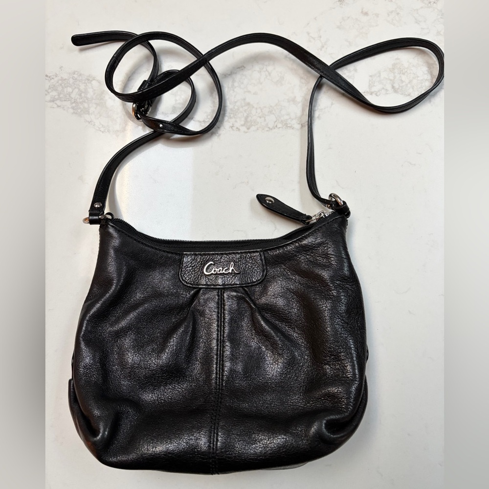 Coach Black Leather Crossbody Bag
